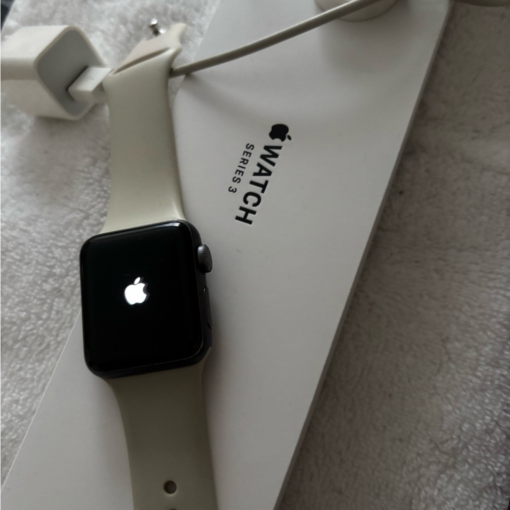 Apple Watch Series 3 with Beige Band